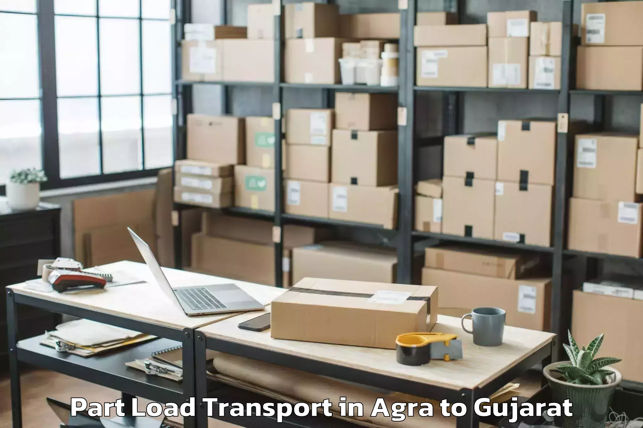 Comprehensive Agra to Kadi Sarva Vishwavidyalaya Gan Part Load Transport